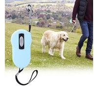 Alomejor Correa Suave y Retráctil para Mascotas, Mini Correa Telescópica Automática de Nailon para Uso Diario Seguro, Color Rosa (Azul Claro)
