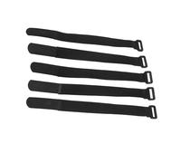 Alomejor Correas de Bucle de Gancho para Bicicleta, Corbata Ajustable de Nailon para Manillar de Bicicleta, para Ciclismo y Aventuras Al Aire, 5 Piezas Duraderas y Ligeras (Black)