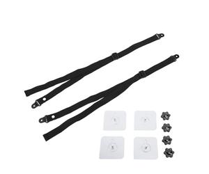Alomejor Correas de seguridad ajustables anti punta para TV a prueba de bebés, fácil instalación, 2 correas de seguridad para TV para pantallas planas, material: polipropileno. Peso: aprox. 80 g