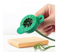 Alomejor Cortador de Cebolla Afilado de Acero Inoxidable para Cortar Rápidamente Cebollas Verdes y Pimientos, Accesorios de Cocina para Triturar para Amas de Casa, Verde/7,7 * 4,5 * 1,5 Cm (GREEN)
