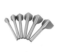 Alomejor Cortador de Extremo de Cinturón de Perforación en Forma de V, Herramientas de Correa de Perforación de Acero Duradero para Costura de Cuero, Bricolaje, 6 uds.