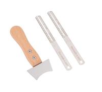 Alomejor Cortador de Sierra Ranuradora para Guitarra, de Madera de Arce de Acero Inoxidable, Herramienta Raspadora para Limpieza de Trastes con 2 Reglas para Reparación de Instrumentos