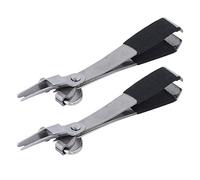 Alomejor Cortapelos Multifuncionales para Hilo de Pescar, Estructura de Acero Resistente con de Cuero Nobuk, para Recortar Hilo y Atar Nudos de Uñas, 2 uds.