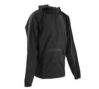 Alomejor Cortavientos para Ciclismo, Chaqueta de Ciclismo Impermeable de Poliéster con Capucha, Diseño Reflectante, Carcasa Ligera y Transpirable, Bolsillos con Cremallera para, Correr, Senderismo