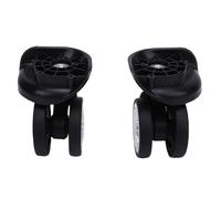 Alomejor Crudo Doble Flexible, Ruedas giratorias de material de doble instalación para una fácil instalación, 2 piezas para viajar con cuidado