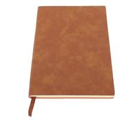 Alomejor Cuaderno de Diario Forrado A5, Cuaderno Ligero de Cuero Pu, Portátil para Tomar Notas, Oficina de Negocios (BROWN)