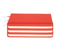 Alomejor Cuaderno de Negocios PU A6 con Correa Compacta para Escribir y Notas de Oficina, 3 Piezas para Uso Escolar y de Viaje, Juego de Bloc de Notas de Tapa Dura de 5,5 X 3, Pulgadas (rojo)