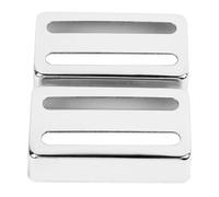 Alomejor Cubierta de Camioneta de Guitarra Metálica Buena Disipación de Calor Cáscara de Guitarra 2 PCS para Material de Guitarrista Eléctrico Tamaño de Latón Eléctricas (SILVER)