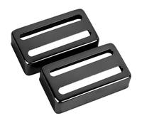 Alomejor Cubierta de Camioneta de Guitarra Metálica Buena Disipación de Calor Cáscara de Guitarra 2 PCS para Material de Guitarrista Eléctrico Tamaño de Latón Eléctricas (BLACK)
