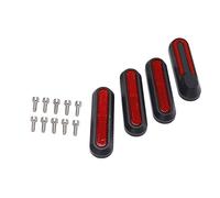 Alomejor Cubierta de Cubos de Ruedas Scooter Eléctricos Manejo Seguro - Adorno Reflexión Dual para M365 - Empaque con 4 PCS (rojo)