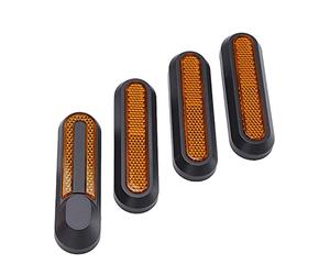 Alomejor Cubierta de Cubos de Ruedas Scooter Eléctricos Manejo Seguro - Adorno Reflexión Dual para M365 - Empaque con 4 PCS (YELLOW)