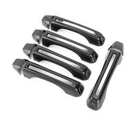 Alomejor Cubierta de Manija de Puerta de ABS, Embellecedor de Manija de Puerta, Juego de 10 Piezas, Protección Exterior Negra, Protector contra Arañazos de Fácil Instalación para Conductores JL 2018
