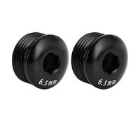 Alomejor Cubierta de Pedal M14 de 2 Piezas, Cubiertas de Pedal de Rodamiento de Ciclismo de Aleación de Aluminio M14x6 5 Mm, con Protección Antioxidante, para de Bicicleta de (Black)