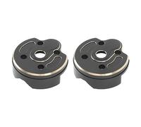 Alomejor Cubierta del Portal del Coche RC, Cubierta de la Carcasa del Eje a Prueba de Herrumbre de Latón Negro con Tornillos de Fijación para Eje Axial 1/10 Capra SCX10 III AR45P