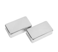 Alomejor Cubierta para Pastilla de Guitarra, Doble Bobina Humbucker de Tipo Cerrado de Latón para Guitarristas Eléctricos (SILVER)