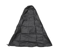 Alomejor Cubierta Protectora para Chimenea de Tela Oxford 210D, Cubierta Impermeable a Prueba de Polvo para Calentador de Fogatas Al Aire Libre, Fácil de Usar, para Balcones de Jardines (BLACK)