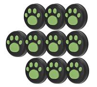 Alomejor Cubiertas de Agarre para Pulgar de Joystick de Pata de Gato, Tapas de Silicona de para/Lite, Duraderas y Fáciles de Limpiar, Paquete de 10 (Garras Verdes sobre Fondo Negro)