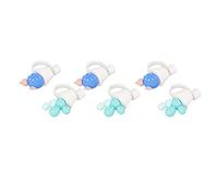 Alomejor Cubiertas de Pajita de Silicona, Adornos de Silicona de Grado Alimenticio con Diseño Extraíble, Tapa Reutilizable para Vasos y Actividades de Fiesta Al Aire Libre (Escribe un)