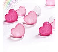 Alomejor Cubitos de Hielo Reutilizables en Forma de Corazón que Enfrían Bebidas para Whisky, Vodka, café, Material de PE de Grado Alimenticio, Paquete de 15 para Oficina, Cocina, Sala de Estar