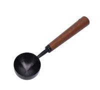 Alomejor Cuchara de café con de Madera Ergonómica, Herramienta Multifuncional para Entusiastas del café y el té (Talla Grande Negro)