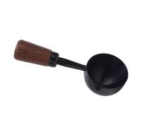 Alomejor Cuchara de café de Acero Inoxidable Retro Vintage para una Porción de Medición Precisa para la Cocina Casera Cuchara de café con de Madera Corto de Acero Inoxidable 304, Medidora de té (S