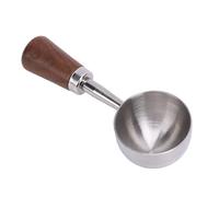 Alomejor Cuchara de café de Acero Inoxidable Retro Vintage para una Porción de Medición Precisa para la Cocina Casera Cuchara de café con de Madera Corto de Acero Inoxidable 304, Medidora de té (S