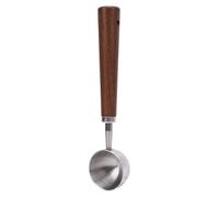Alomejor Cuchara Medidora de café Vintage, Acero Inoxidable 304 con de Nogal, Capacidad de 10 G para café, té e Ingredientes para Hornear (Plata de tamaño pequeño)
