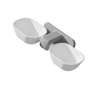 Alomejor Cuencos Elevados para Comida y Agua para Mascotas, Extraíbles para Perros y Gatos, Diseño Duradero Grueso, Ahorro de Espacio, 2 Unidades