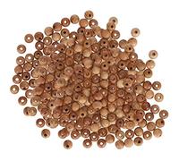 Alomejor Cuentas de Pulsera DIY de Madera de Durazno, Accesorio Artesanal Exquisito para Collares, Colgantes y Llaveros, 200 Piezas de 0,6 Cm