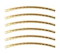 Alomejor Cuentas Espaciadoras de Tubo de Fideos Curvadas, Latón Elegante, Fabricación de Joyas DIY, 200 Uds., Cuentas de Tubo Largo para Collares, Pulseras, Amantes de las Manualidades (GOLD)