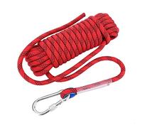 Alomejor Cuerda de Escalada Resistente 12 mm Paracord de Supervivencia con Mosquetón, Cuerda de Emergencia Multiusos para Senderismo, Camping y Actividades al Aire, 20 Metros