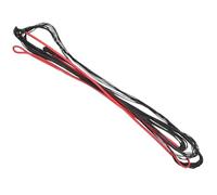 Alomejor Cuerda de Nailon, Equipo de Tiro con Universal de 12 Hebras para Caza con Largo con Recurvo, con Instalación Rápida y Antideformación (Negro Rojo 12 acciones.)