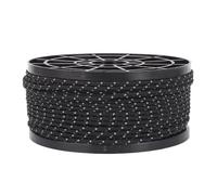 Alomejor Cuerda de Paracaídas Reflectante Resistente Al Desgarro Cuerda de Tienda a Prueba de Viento para Acampar Senderismo, de Paracaídas Portátil de 164 Pies para Actividades Al Aire Libre (Black)