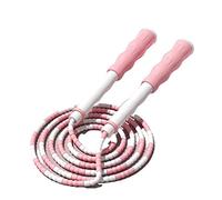 Alomejor Cuerda de Saltar con Cuentas y Segmentos Ajustable, Flexible y Antideslizante para Niños, Ideal para Ejercicio y Juego, Color Rosa