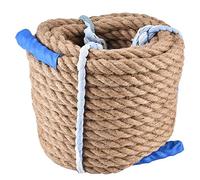 Alomejor Cuerda de Yute Natural para Tira y Afloja - 20 m, 30 mm de Diámetro, Resistente y Duradera, Ideal para Entrenamiento, Competición y Actividades al Aire - Cuerda de SOGA de Fi