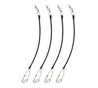 Alomejor Cuerda Elástica para Profundizador con Mosquetón Giratorio, Paquete de 4 Unidades, Acero Inoxidable, Cuerda Amortiguadora Giratoria de 360 Grados para Montaje de Peso en Pesca (Black)