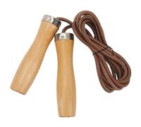 Alomejor Cuerda para Saltar con de Madera, Duradera, de Piel de Vaca, Ligera, para Resistencia, Coordinación, para Gimnasio y Uso Al Aire