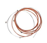 Alomejor Cuerdas de Guitarra Acústica Duraderas y Estables para Principiantes Músicos para Guitarra Popular a Prueba de óxido con 6 Piezas de Accesorios de Repuesto de Metal