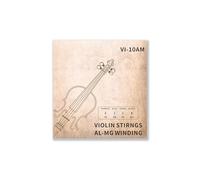 Alomejor Cuerdas de Violín, Núcleo de Acero Inoxidable Enrollado en Aluminio y Magnesio, Tono Brillante, Ideal para Violinistas 4/4