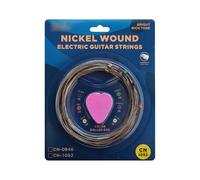 Alomejor Cuerdas para Guitarra Eléctrica, Núcleo Hexagonal de Acero con Alto Contenido de Carbono, Entorchado Niquelado, Tono Completo Brillante, 980 Mm para Música Rock Pop (CN1052)