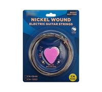 Alomejor Cuerdas para Guitarra Eléctrica, Núcleo Hexagonal de Acero con Alto Contenido de Carbono, Entorchado Niquelado, Tono Completo Brillante, 980 Mm para Música Rock Pop (CN0946)