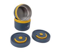 Alomejor de Acero Inoxidable a Prueba de Fugas para Oficina Contenedor Redondo Fácil de Limpiar con Tapa para el Trabajo y la Escuela 2 Unidades Contenedor de Almuerzo (Caja fuerte para 3 microondas.)