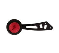 Alomejor de Carrete de Pesca Carrete de Metal único Perilla EVA de 94 Mm Montaje de 5 X 8 Mm con Tuercas Tornillo y Marco para de Perfil bajo Reemplazo para Pescadores (Negro Rojo)