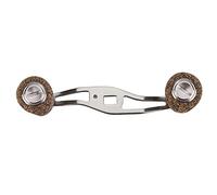 Alomejor de Carrete de Pesca Marco de Fibra de Carbono con Perilla de Madera de Repuesto de 85 Mm Agarre Liviano Fácil de Instalar para Carretes Giratorios de Fundición Pescadores de Bricolaje (Gray)