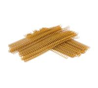 Alomejor de Encuadernación con Alambre de Doble Bucle, 100 Unidades, Duradero y Brillante para Organización de Papel A4, Capacidad de 20 Hojas, Paso 3:1 (GOLD)