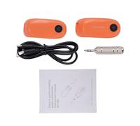Alomejor de Guitarra Inalámbrico 2.4G, Conjunto de Transmisor y Receptor Recargable para Guitarra Eléctrica Bajo Teclado Electrónico con 30m de Alcance y Conector Giratorio de 270 Grados (ORANGE)