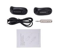 Alomejor de Guitarra Inalámbrico 2.4G, Conjunto de Transmisor y Receptor Recargable para Guitarra Eléctrica Bajo Teclado Electrónico con 30m de Alcance y Conector Giratorio de 270 Grados (BLACK)