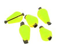 Alomejor de Pesca con Mosca, Flotador Ligero de Espuma de Alta Densidad de Tamaño Pequeño con Manguera de Goma para Ajustar la Profundidad de la Línea, Naranja y Amarillo (Amarillo Fluorescente)
