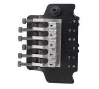 Alomejor de Puente Trémolo para Guitarra Eléctrica, Estabilizador de Resorte Oscilante Doble Premium, Cromado y Plateado para Músicos y Entusiastas de la Guitarra (BLACK)