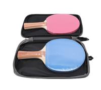 Alomejor de Tenis de Mesa Portátiles de Madera Cómodo para Mejorar el Control y la Experiencia de Juego Duradera, Ideal para Potentes Servidos y Aplastas, Rosa
